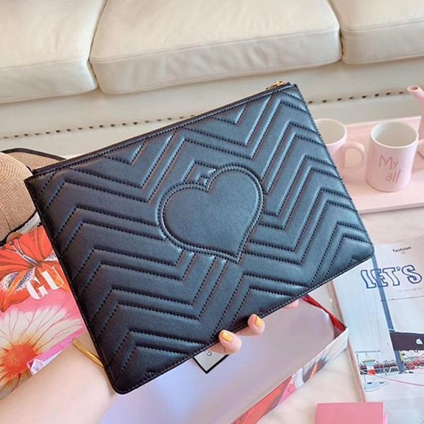 

famous 3a+ classic wallet ladies fashion clutch soft leather folding messenger bag fannypack handbag with box, Red;black