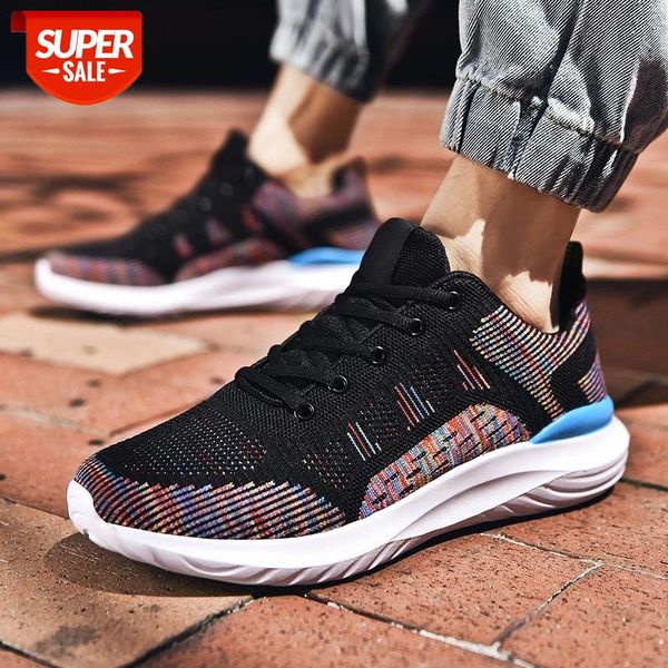 

2021 new arrival fashion lace-up men's sports shoes men's fashion sneakers light breathable soft bottom men casual shoes size 46 #