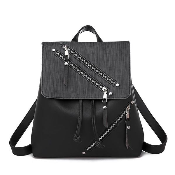 

backpack fashion elegant travel casual bags personality zipper shoulder