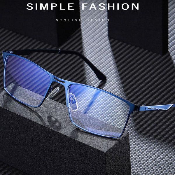 

fashion sunglasses frames full rim metal frame glasss for man arrival fashional business style anti-blue light optical eyewears, Black