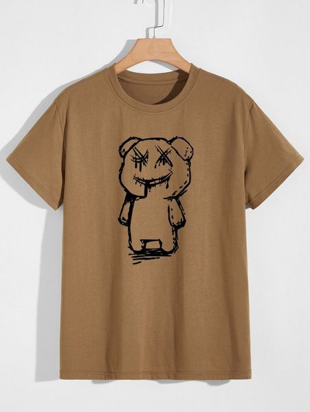 

men cartoon graphic tee g55l#, White;black