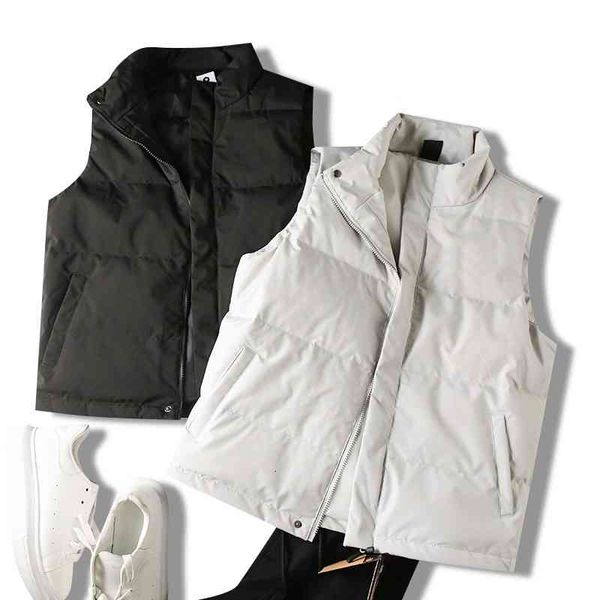 

men's down & parkas new autumn and winter down vest men's cotton-padded jacket outer wear sleeveless waistcoat tej8, Black