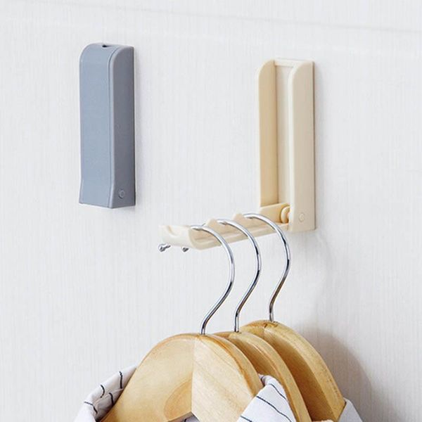 

hooks & rails 1pc bathroom kitchen foldable coat hook hanger seamless self-hook accessories door supplies glue