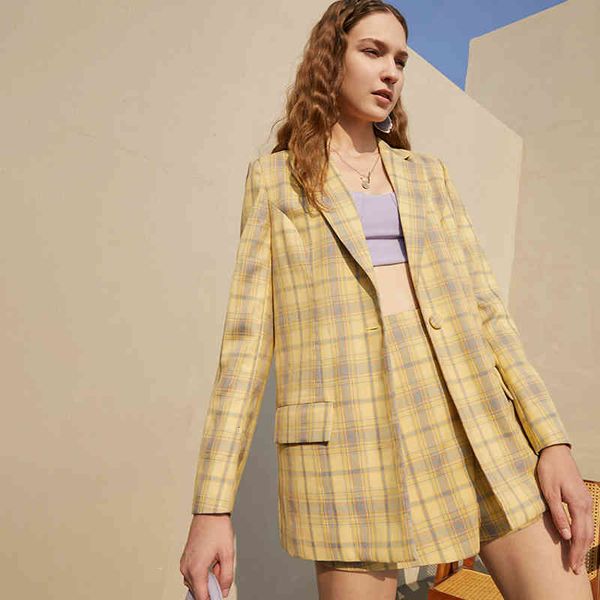 

suits plaid hit color blazer for women notched long sleeve casual loose blazers female fashion clothing spring tide, White;black
