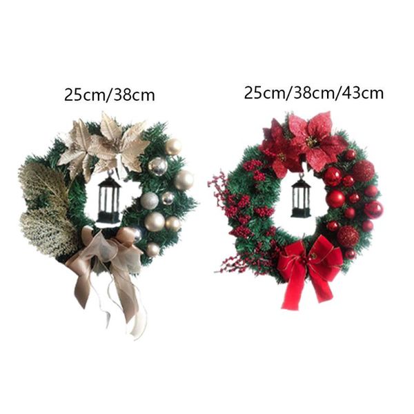 

decorative flowers & wreaths artificial christmas wreath wall hanging round natural garland floral ornament for front door xmas wedding deco