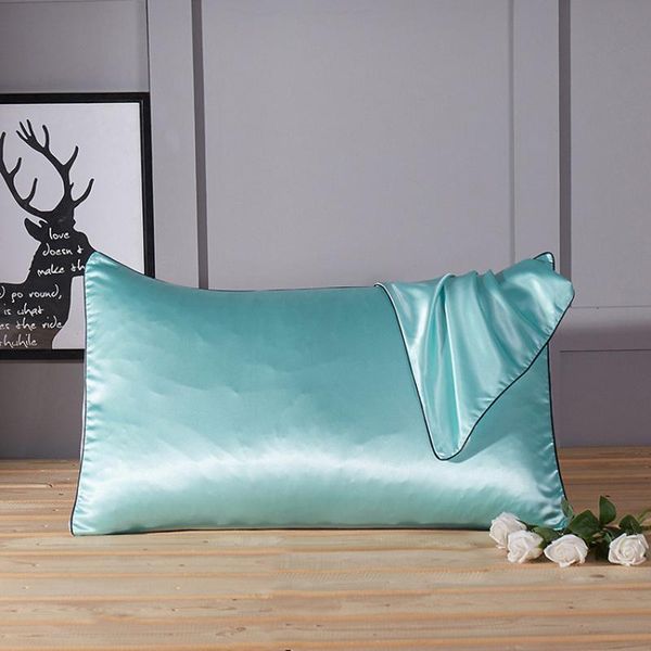 

pillow case solid color 48*74cm twin size satin/imitation silk cover sleep bag bedroom home el