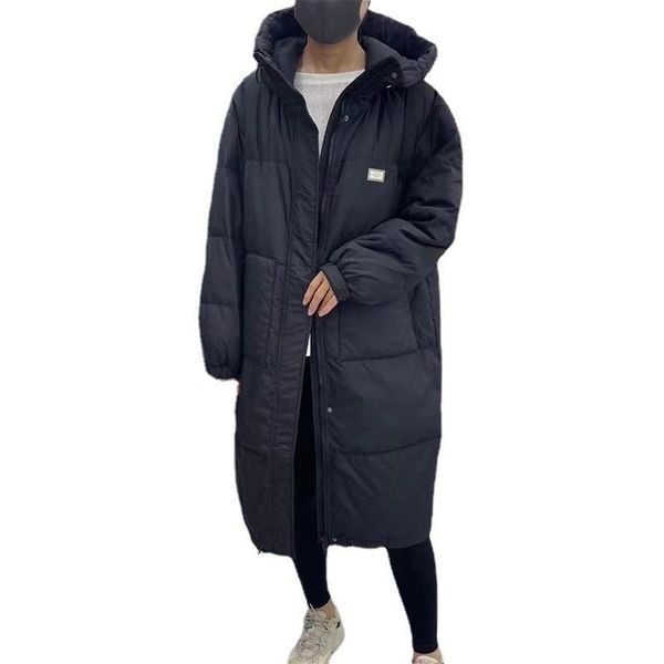 

women's down & parkas winter white duck jacket women hooded collar thick warm coat female long puffer outerwear, Black