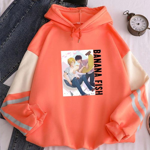 

men's hoodies & sweatshirts janpanese anime cartoon banaan vis mannen vrouwen hoodie sweatshirt truien lange mouw casual kleding 300, Black