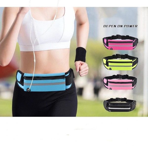 

storage bags running bag sports water bottle holder outdoor waist nylon pack gym fitness phone belt 1pc