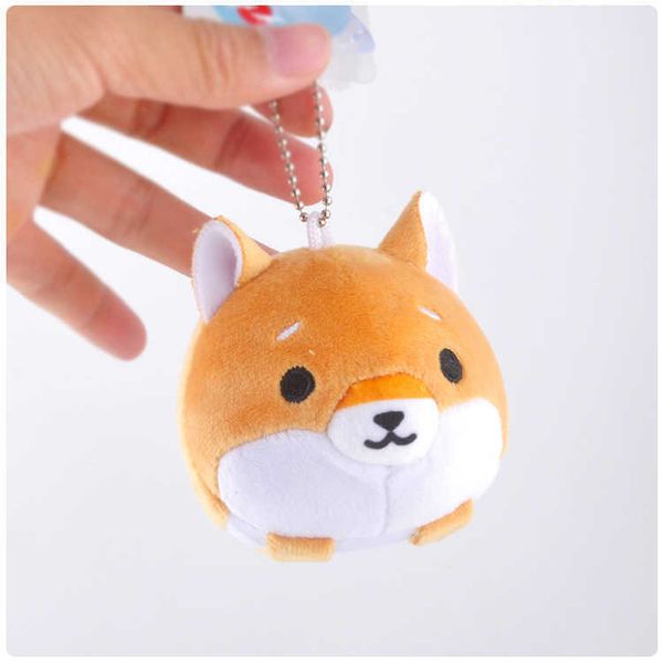 

japan shiba inu plush bag pendant toy doll clamshell keychain 11cm w23 wj04