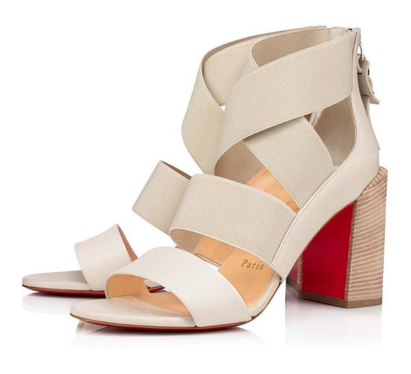 

2021s famous summer brands patrouille sandal red bottom shoes lady strappy pumps chunky heels party wedding with box,eu35-43, Black