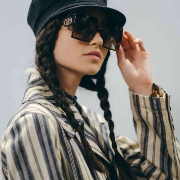 

square sunglass women's fashion oversize eye wear grey lensk87k, White;black