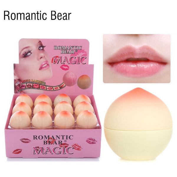 

romantic bear moisturizer nutritious lip balm waterproof long-lasting fruit lipsticks cosmetics sweet smell peach scent lips makeup dhl