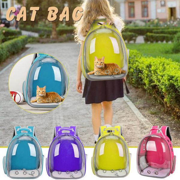 

portable pet cat dog travel carrier backpack space breathable bag gatos basket carriers,crates & houses