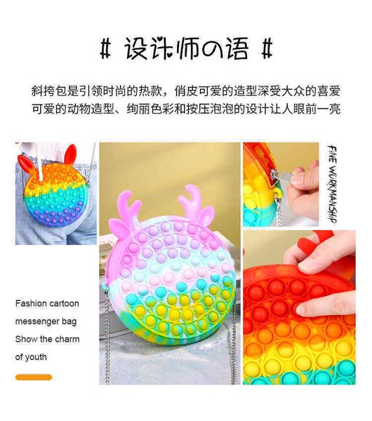 

fashion fingertip rodent pioneer messenger bag bubble music unzip toy backpack