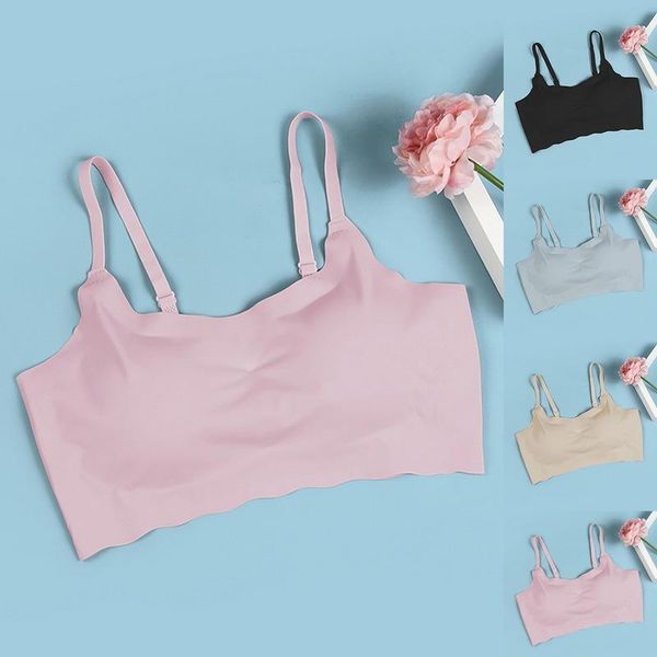 

yoga outfit seamless vest underwear soft comfortable with chest padded bralette ice silk bra women ne piece wirefitness