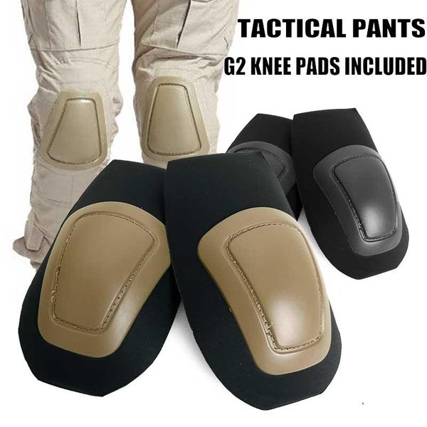 

elbow & knee pads tactical protector protective gear support sports paintball combat pants insert, Black;gray
