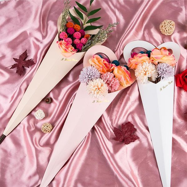 

5pcs paperboard wrapping paper for single flower packaging gift cases packing boxes portable bouquet wrap