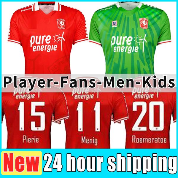 

21/22 fc twente enschede soccer jerseys home pierie roemeratoe oosterwolde lukoki misidjan cerny menig maillots 2021 2022 men+kids kit footb, Black;yellow