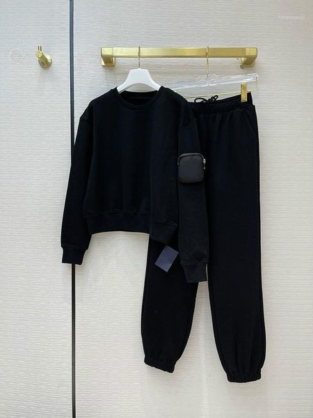 

cotton sports women sets 2021 early spring casual solid bag long sleeve footwear elastic waist pants women's tracksuits, Gray