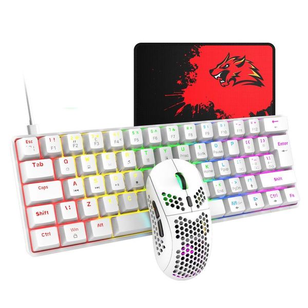 

keyboard mouse combos tf200 rainbow backlight usb ergonomic gaming for pc lapgamer with keycab