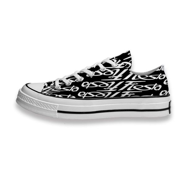 

custom printed sho fita black white sneakers low mens womens skateboard sport footwear diy trainers canvas casual shoe