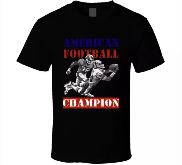 

american football tee player champion 2020 match vintage league t-shirts new, White;black