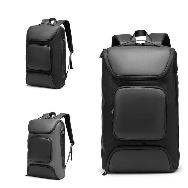 Großhandel Männer Tasche Outdoor Radfahren leichter Oxford Casual Rucksack große multifunktionale Herren Umhängetaschen College Wind Kontrast Leder Rucksäcke 3030