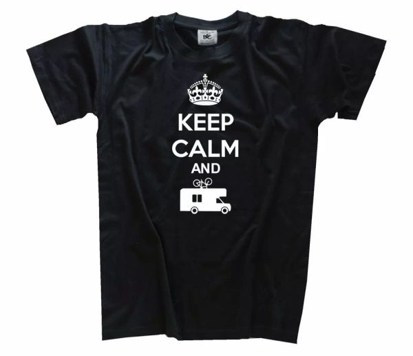 

keep calm and caravan t-shirt s-xxxl, White;black