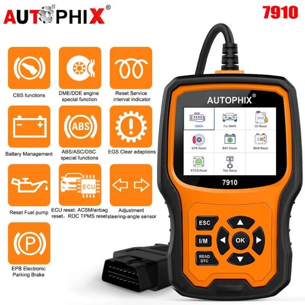 

auix 7910 professional obd2 automotive scanner for e46 e90 e60 e39 dpf oil reset full system obdii diagnostic tool tools