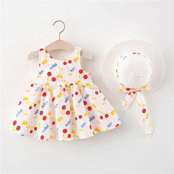 Vestido verão sundress roupa de bebê criança criança es para meninas crianças crianças 210528