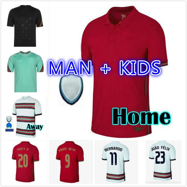 

2021 2022 ronaldo joao felix soccer jersey po bernardo rtugal cancelo ruben neves jerseys kids kits away white 21 22 football shirt, Black;yellow