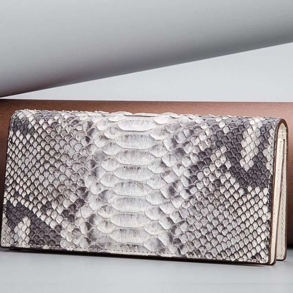 

wallets hongqiangyin python skin women wallet female bag purse long snake zipper clutch, Red;black
