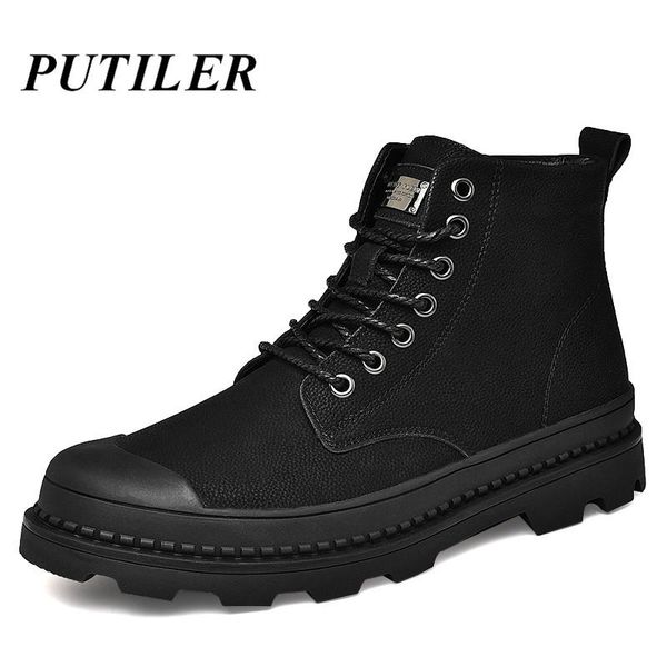 

boots winter warm fur men tactical military ankle mens casual work shoes sneakers swat army boot tacticos combat bot, Black