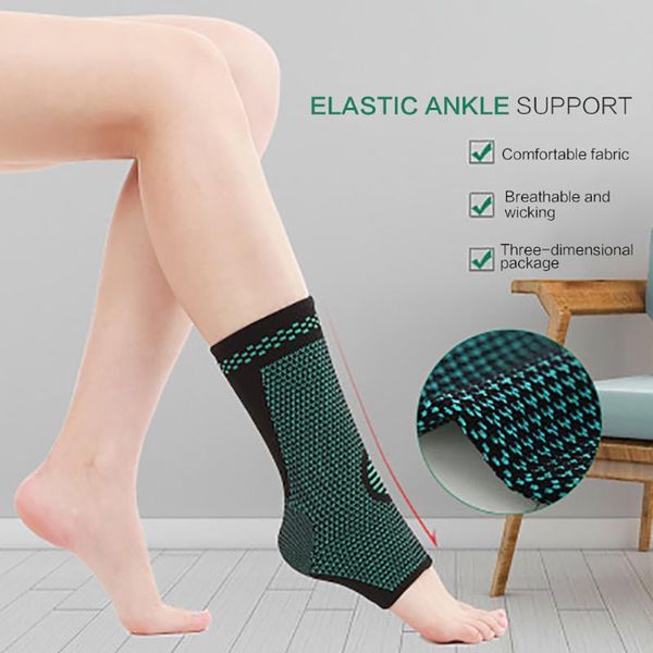 

sports knitted ankle protector summer breathable basketball badminton mountaineering knee support, Blue;black