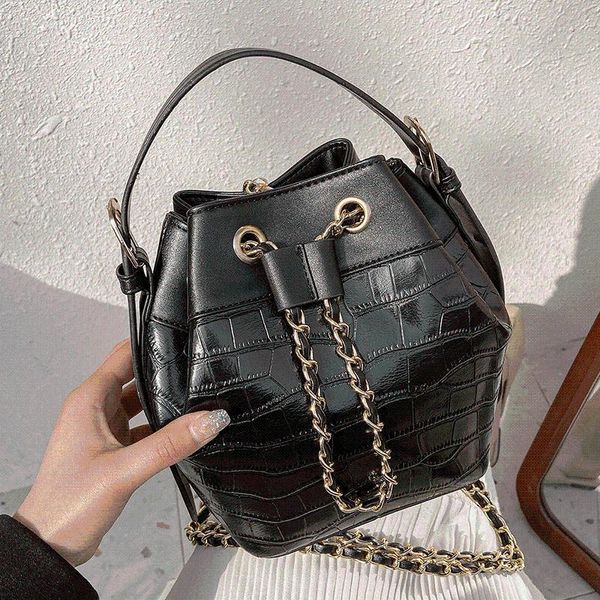 

chains vintage handbags female messenger bags women multifunction shoulder bag sac designer crossbody for solid color totes