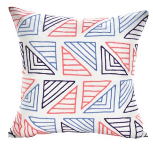 

cushion/decorative pillow 2 packs cushion covers embroidered cotton geometry decorative square embroidery throw pillowcases18x18 inch 45x45c