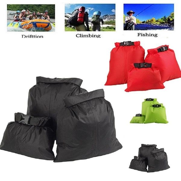 

outdoor travel 3pcs ultra-light nylon canoe kayak boat floating dry bag pouch waterproof sack for rafting sports bags