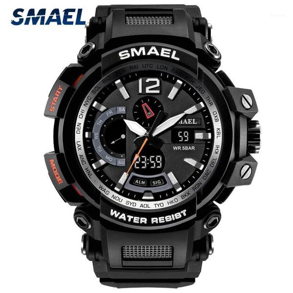 

men's watches military sports quartz watch men led waterproof wristwatches relogio masculino, Slivery;brown