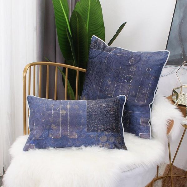 

american luxury pillow cushion cover retro blue decorative pillows colors cushions covers almofadas abstract cojines cushion/decorative