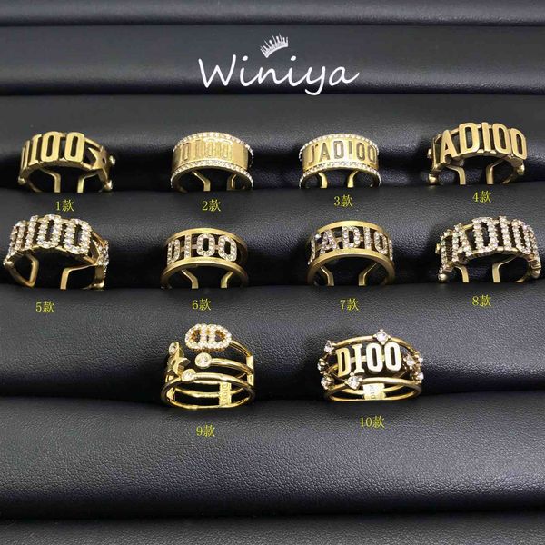 

75%off outlet new brass letter ring, Silver