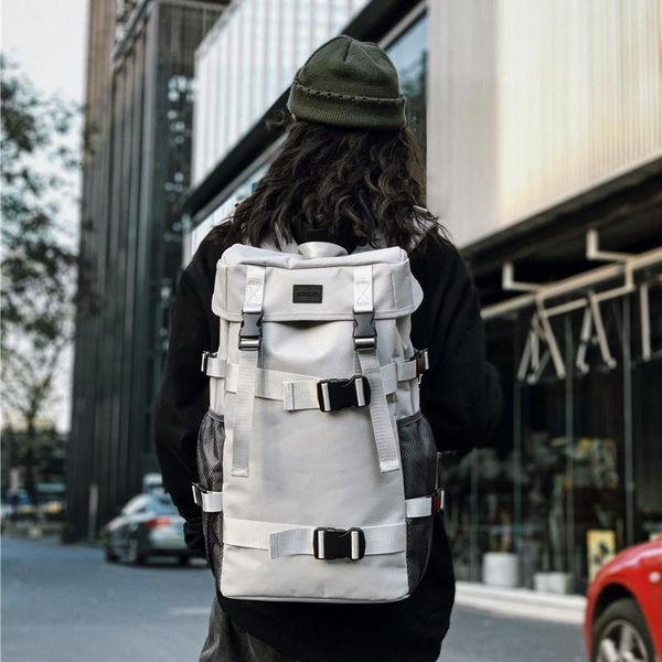 

backpack luxury canvas hip hop skateboard bag men oversized schoolgirl schoolbag leisure function fashion travel