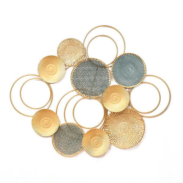 

creative art circle decorative wall hangings living room sofa background pendant net red gold decoration wf objects & figurines