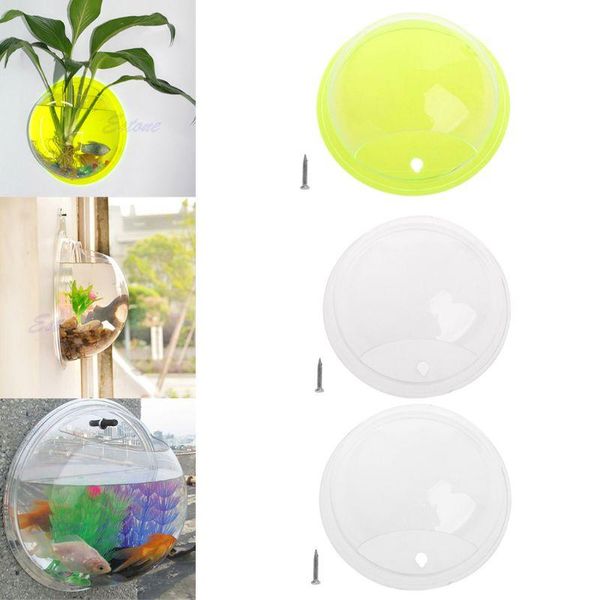 

aquariums year decor pot wall hanging mount bubble bowl aquarium fish tank