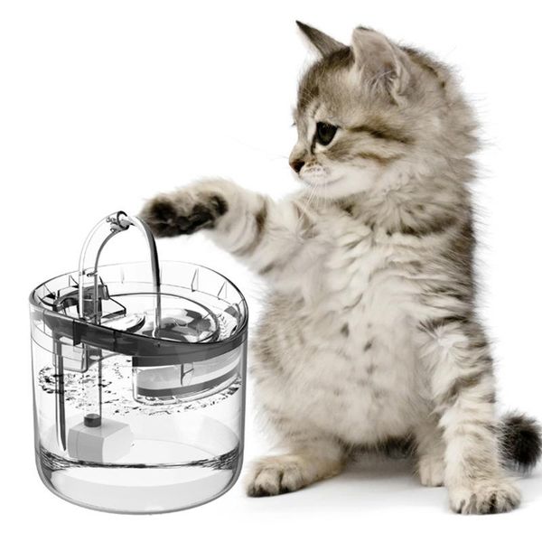 

automatic cat/dog water fountain dog dispenser pet drinking feeder with filter cat bowls & feeders