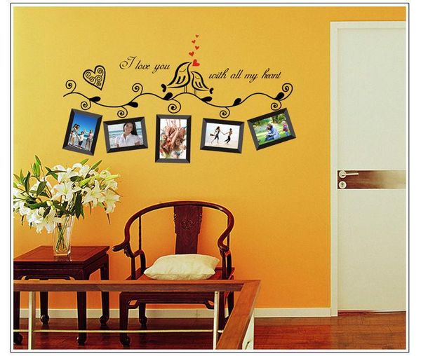 

window stickers family po tree birds wall art frame decal mural home decor fashion creative s