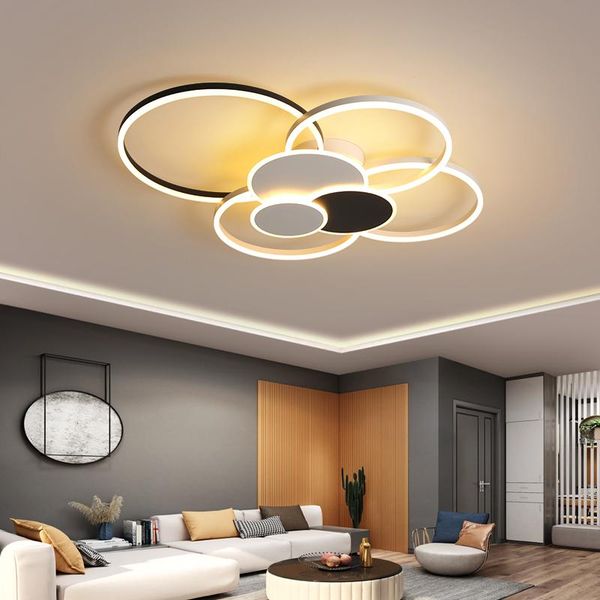 

black/white/gold modern chandelier plafonnier led for kitchen dining room bedroom living ceiling lighting chandeliers