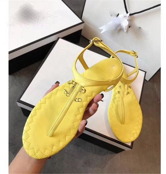 

classic women's casual sandals leather beach slippers ladies designer shoes female flip flops sandal c90649, Black