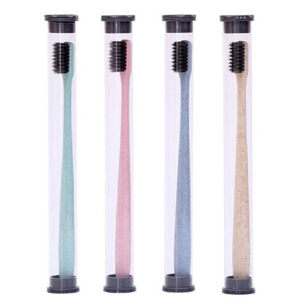 

toothbrush portable kids natural bamboo charcoal travel dental care