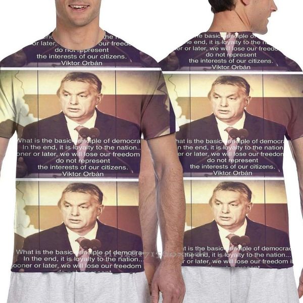 

men's t-shirts viktor orban - democratic om quote men tshirt women all over print t-shirt boy short sleeve girl tee, White;black